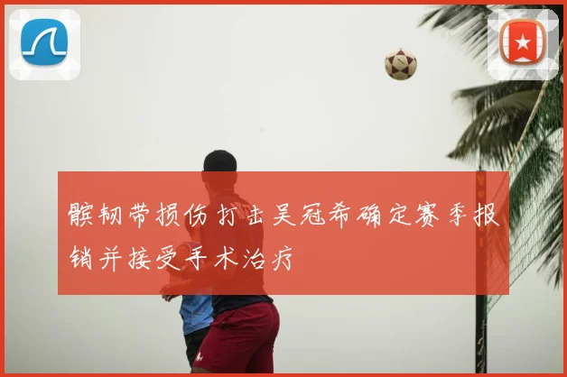 髌韧带损伤打击吴冠希确定赛季报销并接受手术治疗